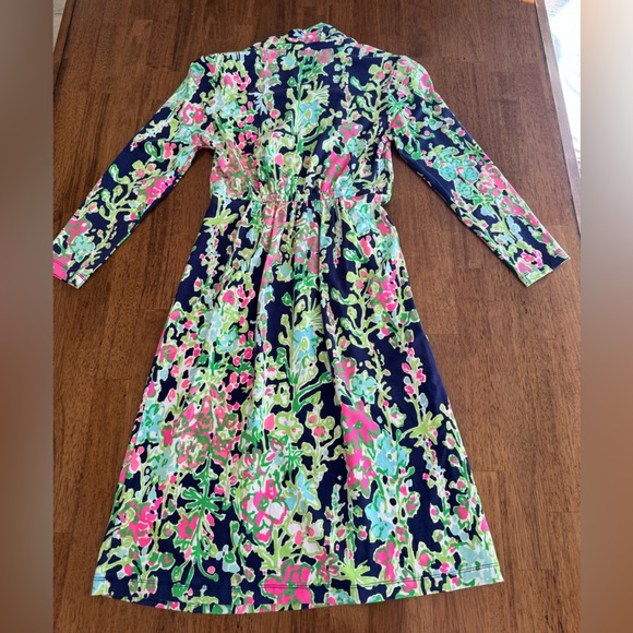 Lilly Pulitzer Alexandra Dress SZ XS Navy Southern Charm - Picture 4 of 14